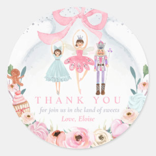 Nutcracker Birthday Land Of Sweet Party Favor Classic Round Sticker