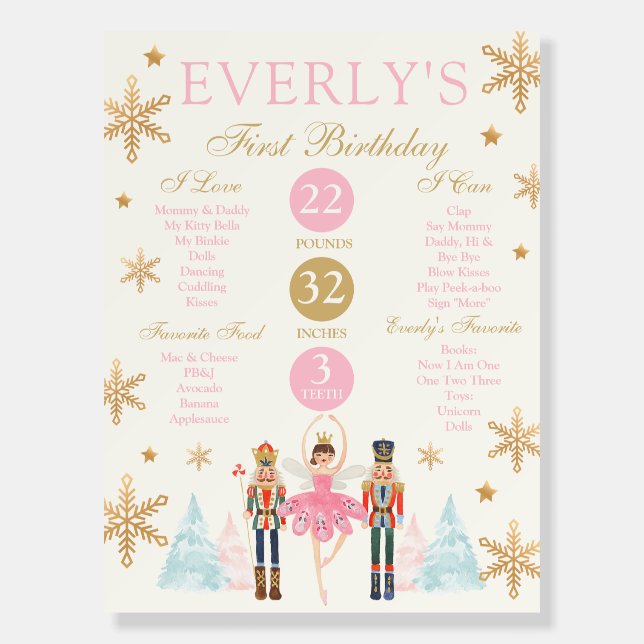 Nutcracker Birthday Land Of Sweets Birthday Foam Board (Front)