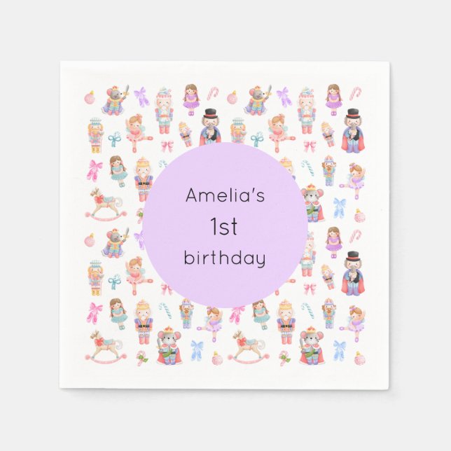 Nutcracker Birthday Napkins (Front)