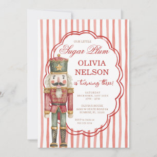 Nutcracker Birthday Sugar Plum Ballet Invitation