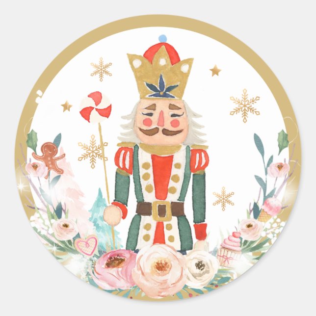 Nutcracker Birthday Sugar Plum Fairy Land Of Sweet Classic Round Sticker (Front)
