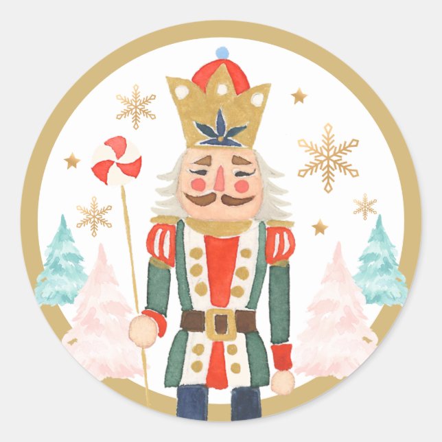 Nutcracker Birthday Sugar Plum Fairy Land Of Sweet Classic Round Sticker (Front)