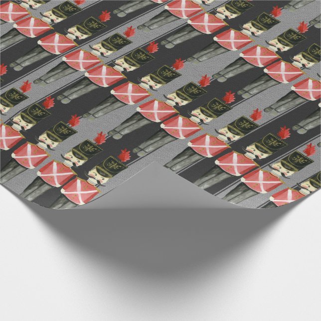 NUTCRACKER BLACK AND GRAY GIFT WRAP (Corner)