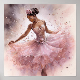 Black Ballerina Posters Prints Zazzle