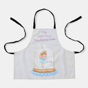 Nutcracker Blue Sugar Plum Fairy Christmas Apron