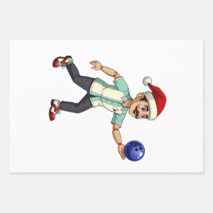 Nutcracker Bowling Christmas Sports Holiday Xmas Wrapping Paper Sheets