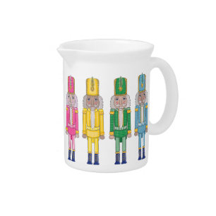 Nutcracker Bright and Sweet Whimsical Christmas Beverage Pitcher