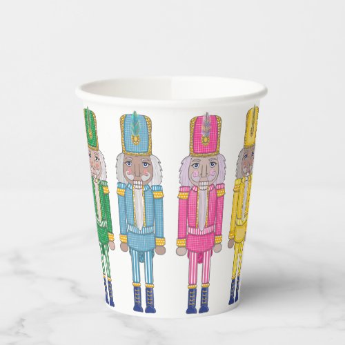 Nutcracker Bright and Sweet Whimsical Christmas Paper Cups