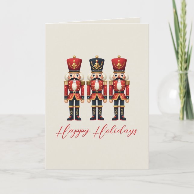 Nutcracker Business Corporate Happy Holiday Card (Front)