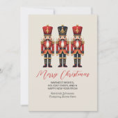 Nutcracker Business Work Merry Christmas Cards (Front)
