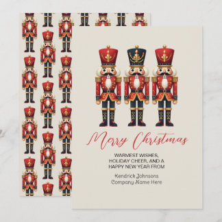 Nutcracker Business Work Merry Christmas Cards