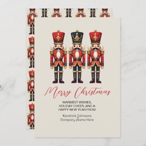 Nutcracker Business Work Merry Christmas Cards