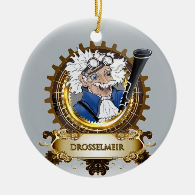 Nutcracker Ceramic Circle Ornament DROSSELMEIR (Front)
