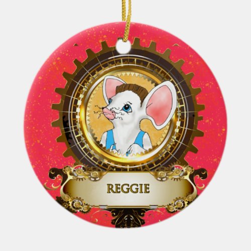 Nutcracker Ceramic Circle Ornament Reggie