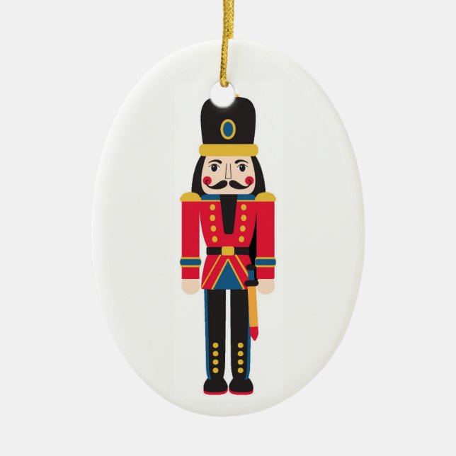 Nutcracker Ceramic Ornament (Front)