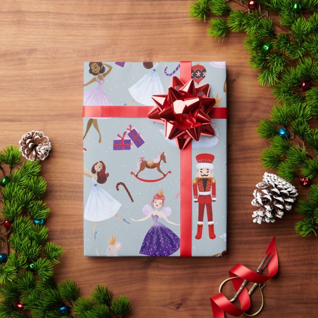Nutcracker Characters Soldiers Rocking Horse Toys Wrapping Paper (Creator Uploaded)