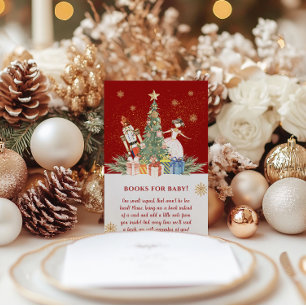 Nutcracker Christmas Baby Shower Books for Baby Enclosure Card