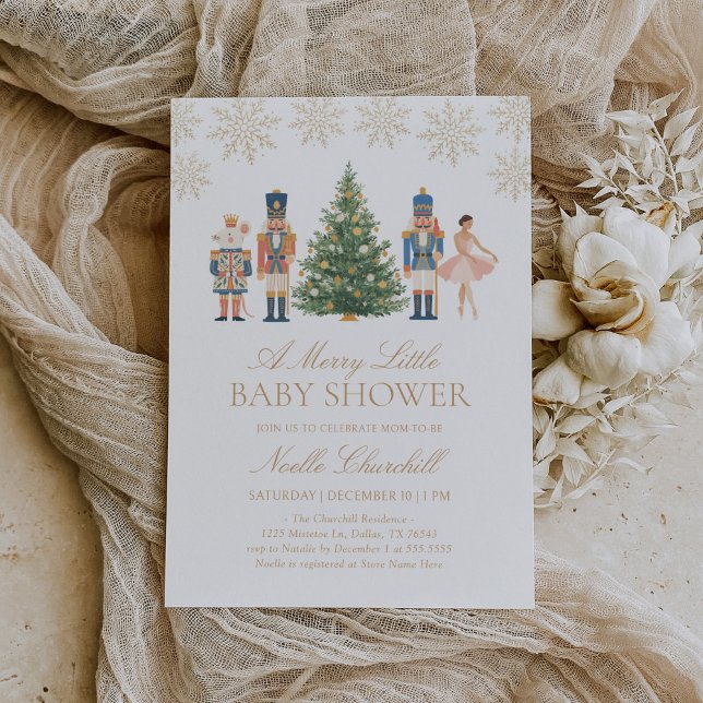 Nutcracker Christmas Baby Shower Invitation (Creator Uploaded)