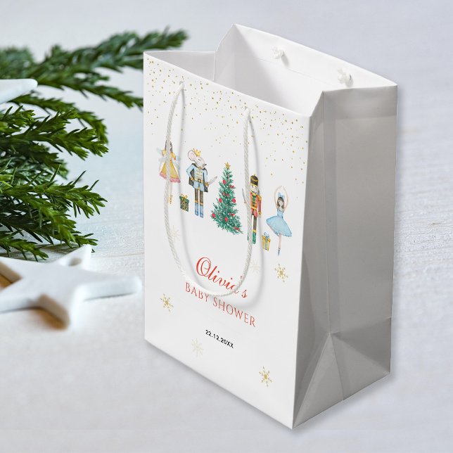 Nutcracker Christmas Baby Shower Medium Gift Bag (Creator Uploaded)
