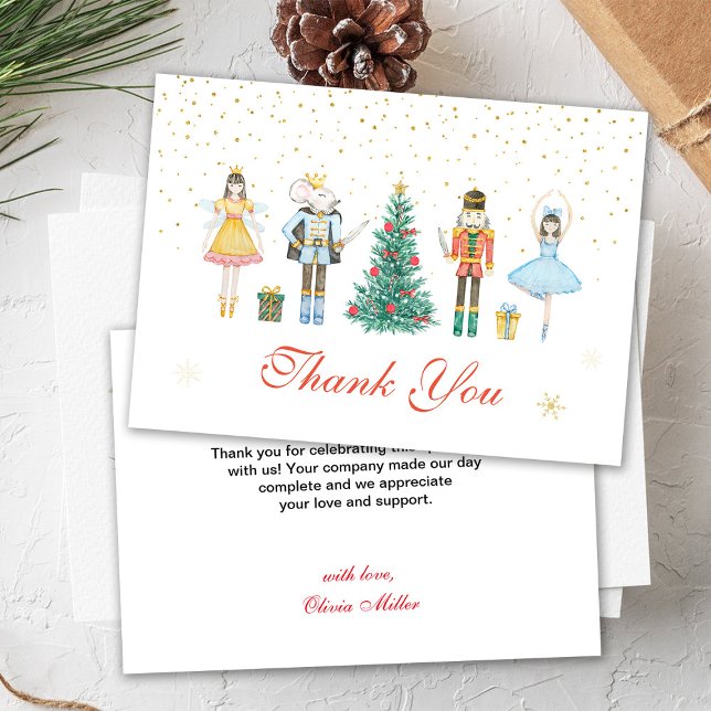 Nutcracker Christmas Baby Shower Thank You Card (Creator Uploaded)