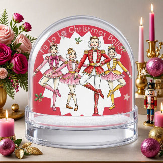 Nutcracker Christmas Ballet Dance Twirls Sparkles Snow Globe