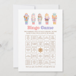 Nutcracker Christmas Bingo Game Holiday Card