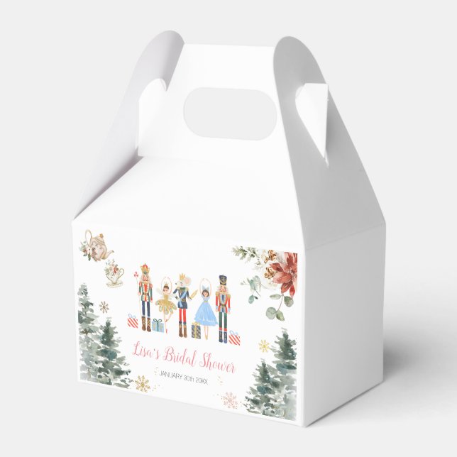 Nutcracker Christmas Bridal Shower Tea Favor Boxes (Front Side)