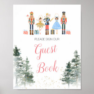 Nutcracker Christmas Bridal Shower Tea Guest Book