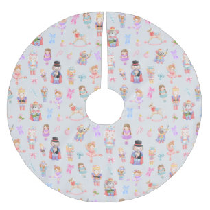 Nutcracker Christmas Brushed Polyester Tree Skirt