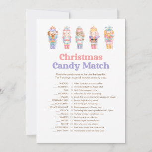 Nutcracker Christmas Candy Match Game Holiday Card