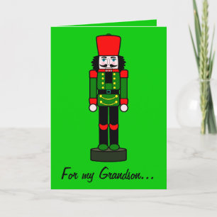 Nutcracker Christmas Card for a Grandson