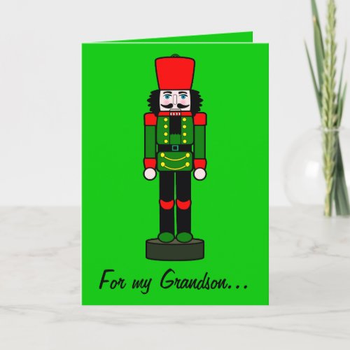 Nutcracker Christmas Card for Grandson