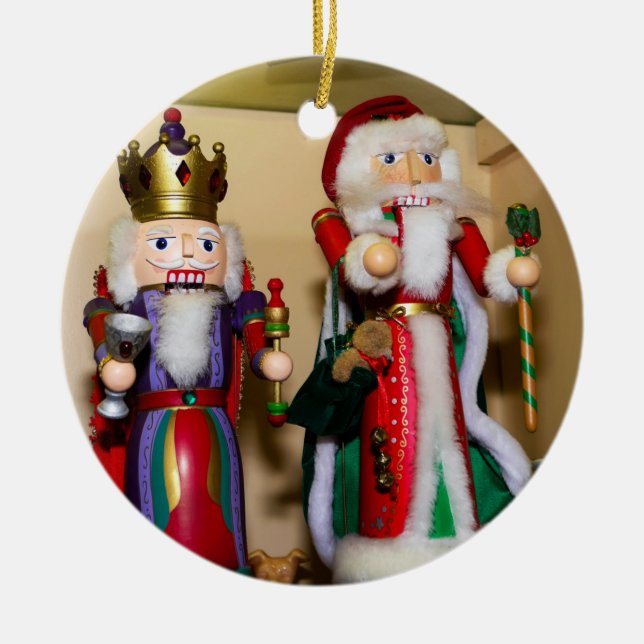 Nutcracker Christmas Ceramic Ornament (Front)