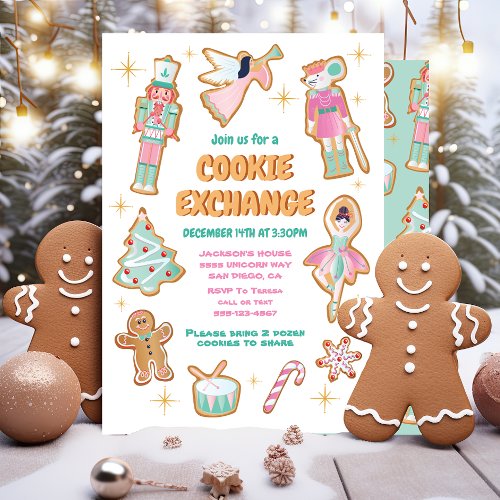 Nutcracker Christmas Cookie Exchange Party Invitation