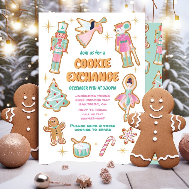 Nutcracker Christmas Cookie Exchange Party Invitation (Creator Uploaded)