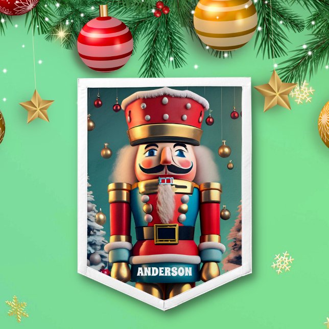 Nutcracker Christmas Custom Kids Room Wall  Pennant (Creator Uploaded)