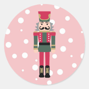 Nutcracker Christmas Design Classic Round Sticker