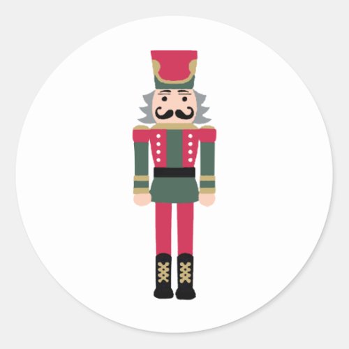 Nutcracker Christmas Design Classic Round Sticker