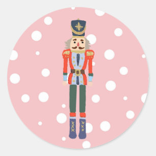 Nutcracker Christmas Design Classic Round Sticker