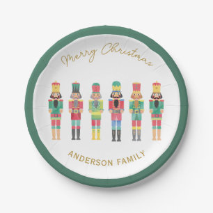 NUTCRACKER CHRISTMAS GIFT STICKER PAPER PLATES