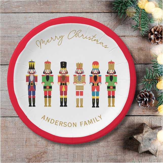 NUTCRACKER CHRISTMAS GIFT STICKER PAPER PLATES (Creator Uploaded)