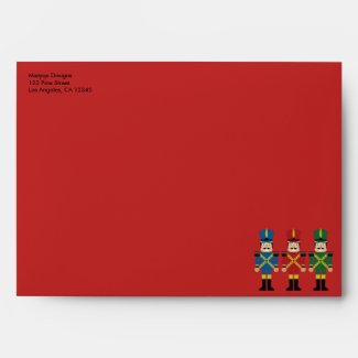 Nutcracker Christmas Holiday Envelope