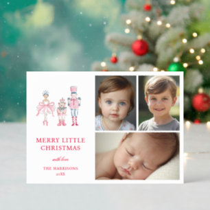 Nutcracker Christmas Holiday Letterpress Photo Cards