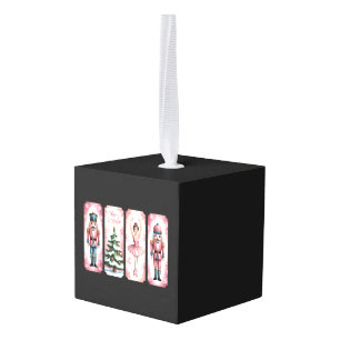 Nutcracker Christmas Holiday Party Gift Festive Cube Ornament