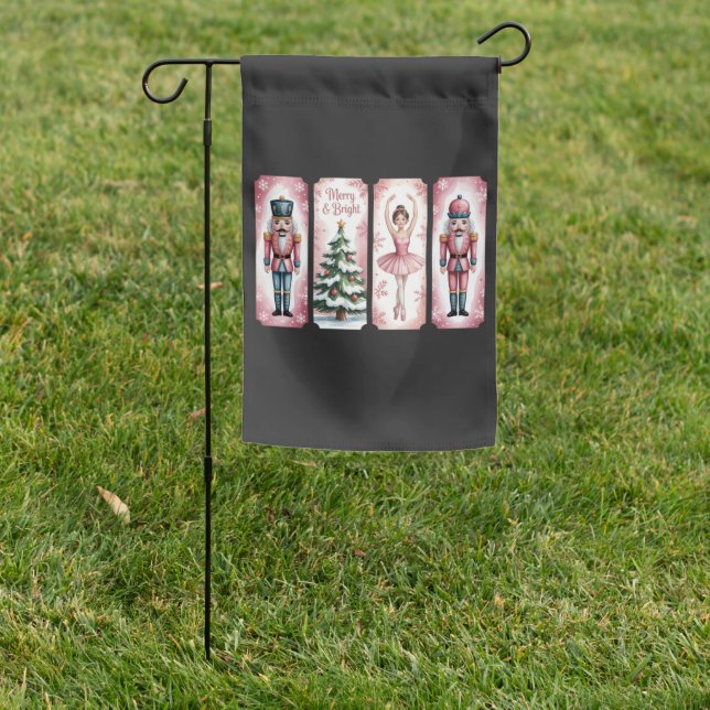 Nutcracker Christmas Holiday Party Gift Festive  Garden Flag (In SItu)
