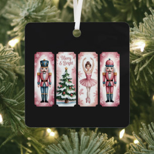 Nutcracker Christmas Holiday Party Gift Festive  Metal Ornament