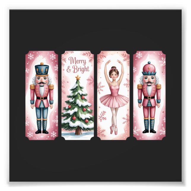 Nutcracker Christmas Holiday Party Gift Festive  Photo Print (Front)