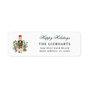 Nutcracker Christmas Holiday Return Address Label