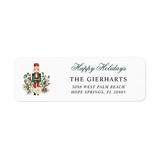 Nutcracker Christmas Holiday Return Address Label (Front)
