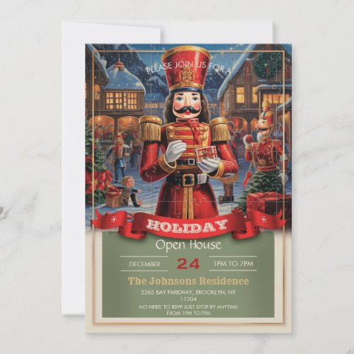 Nutcracker Christmas Invitation